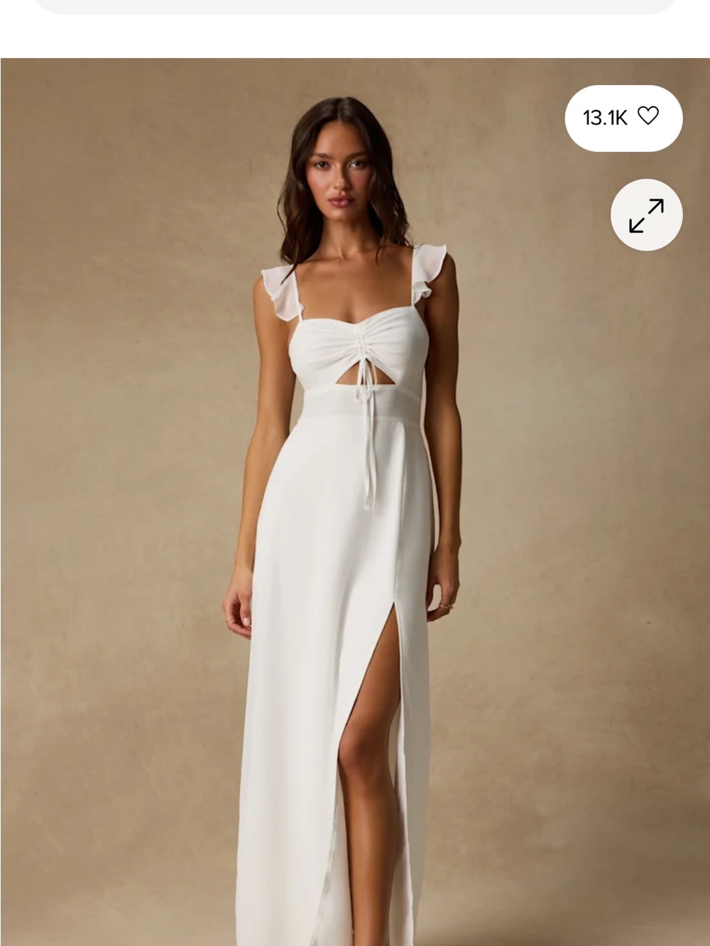 Lulus - The Way to Love White Ruffled Maxi Dress